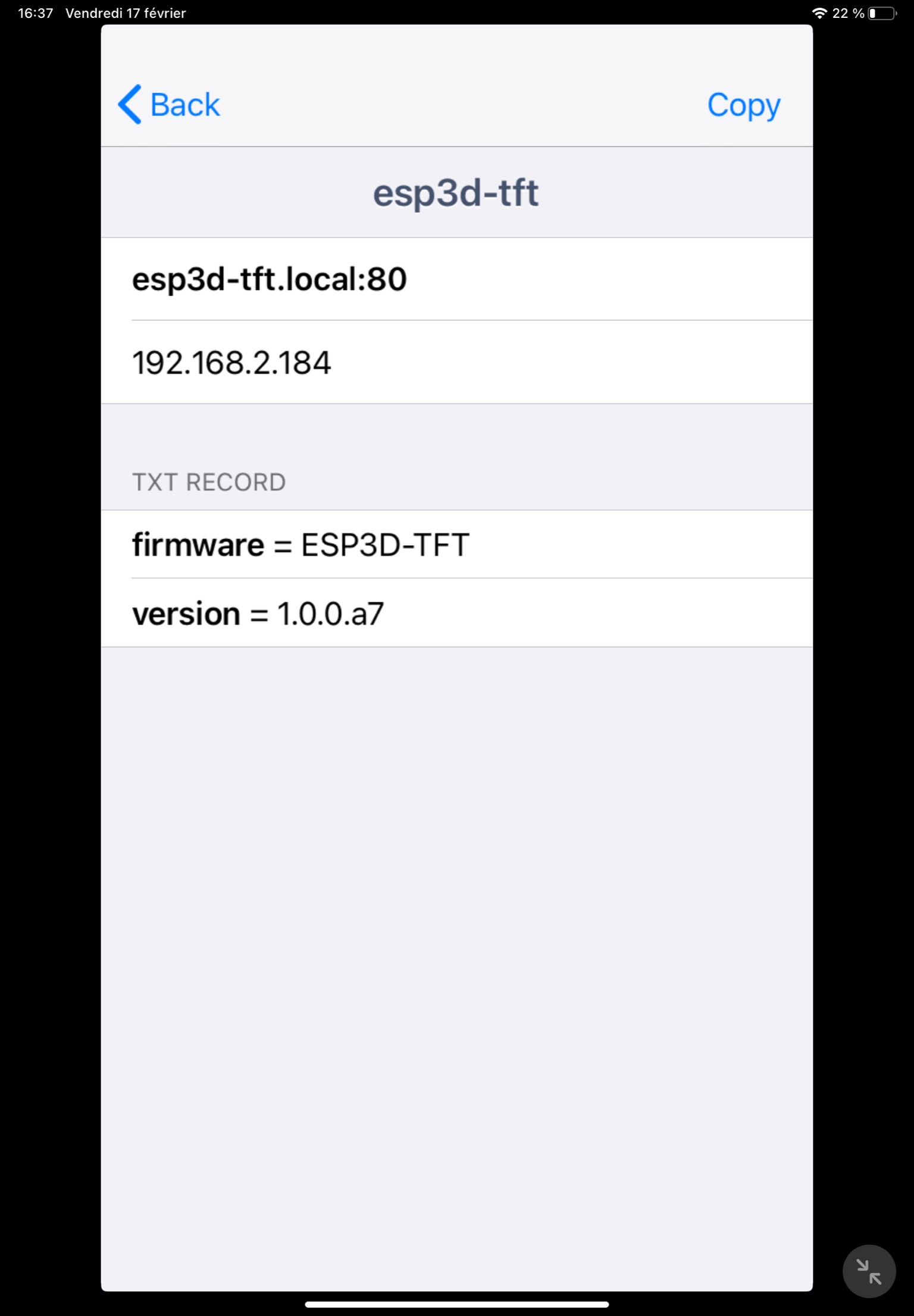 mDNS on iPad